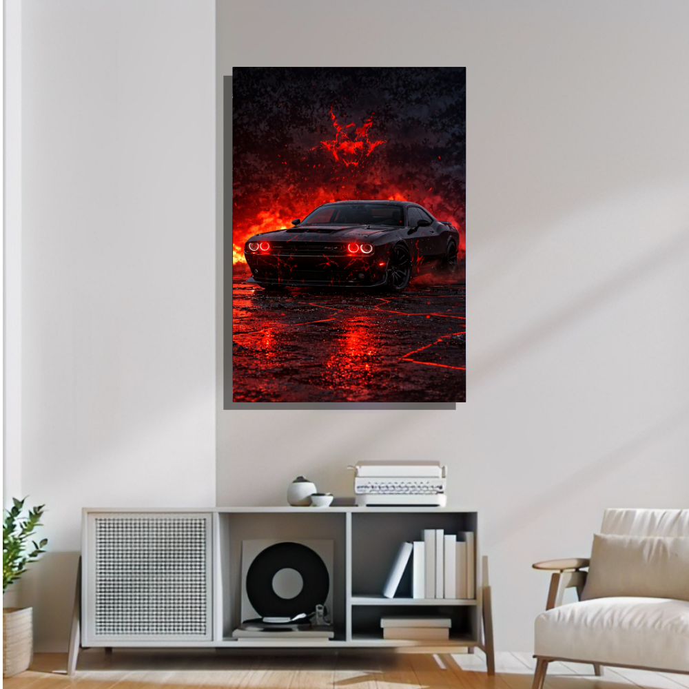 Djane Studio Premium Acrylic Car Frame | Acrylic Car Frame for Living Room, Bedroom, Office & Gaming Room | Modern Home Décor | Pack of 1 | Size 18x12 Inch