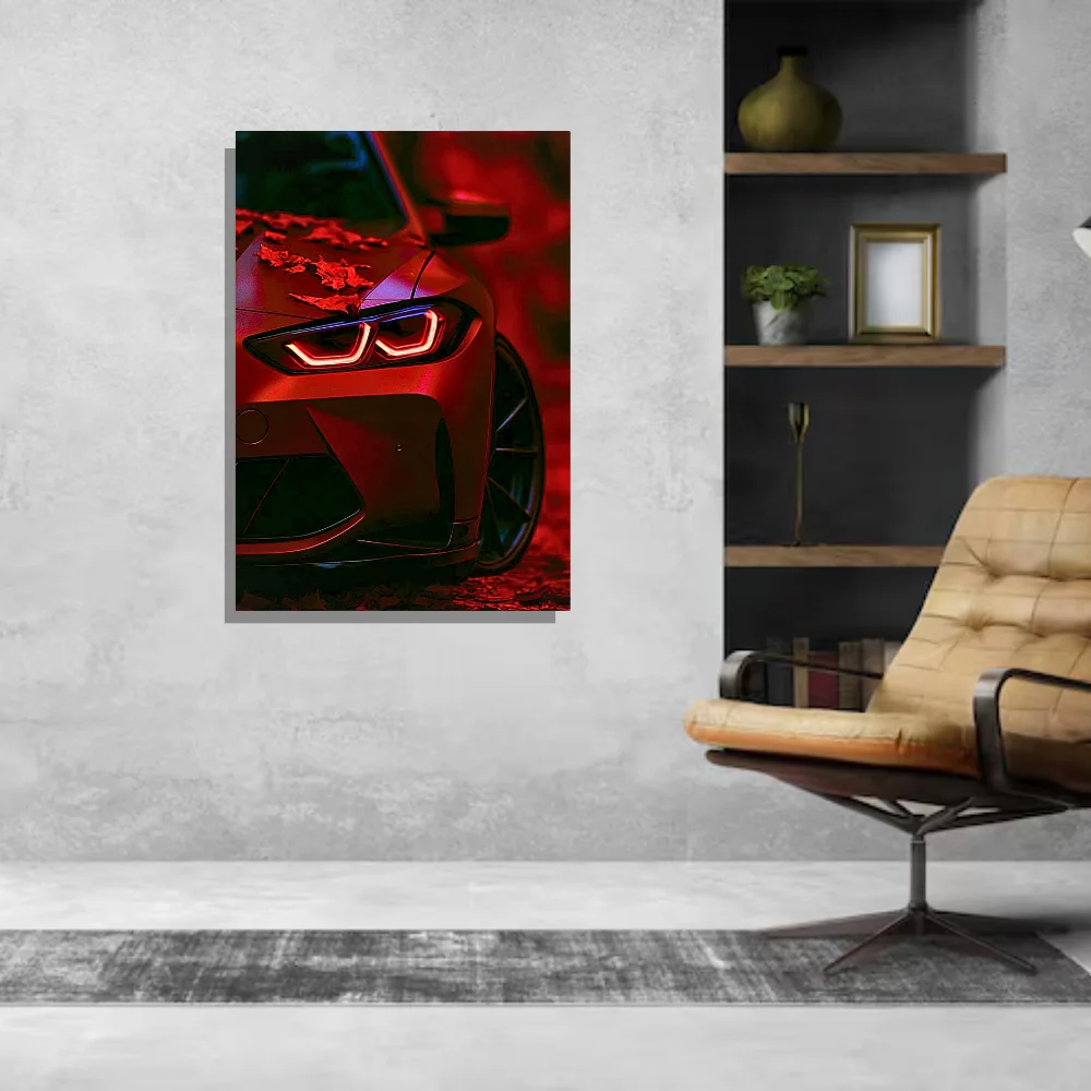 Djane Studio Neon Wall Frame | Acrylic Neon Car Frame for Living Room, Bedroom, Office & Gaming Room | Modern Home Décor | Pack of 1 | Size 12x18 Inch